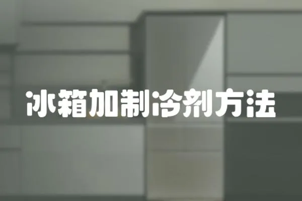 冰箱加制冷劑方法