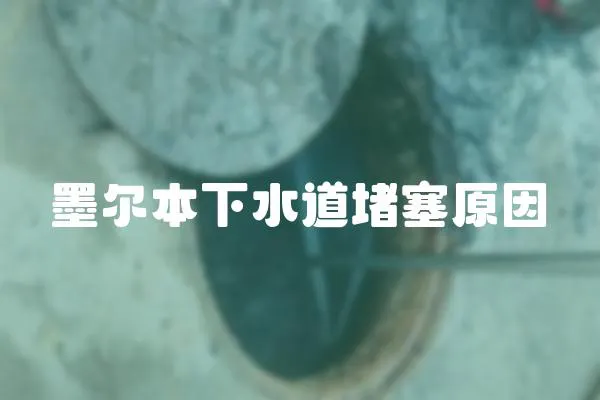 墨爾本下水道堵塞原因