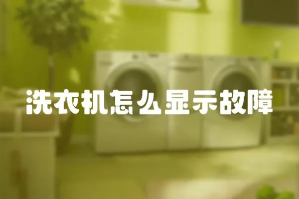 洗衣機怎么顯示故障
