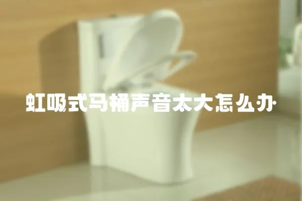 虹吸式馬桶聲音太大怎么辦