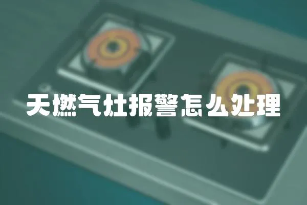 天燃氣灶報警怎么處理