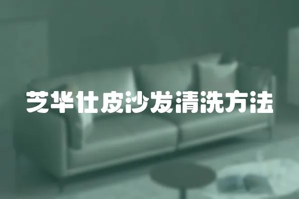 芝華仕皮沙發(fā)清洗方法