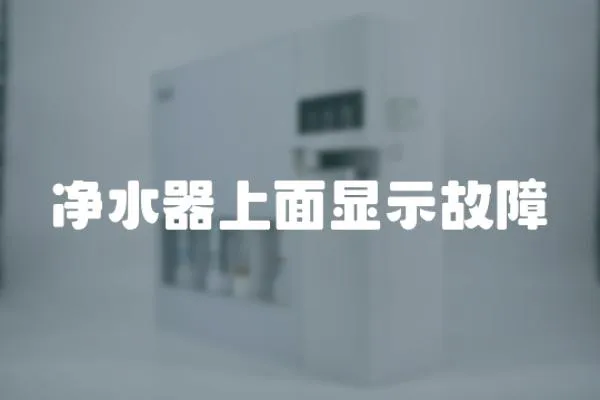 凈水器上面顯示故障