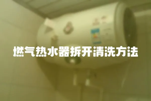 燃?xì)鉄崴鞑痖_(kāi)清洗方法