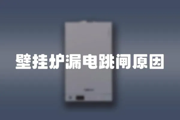 壁掛爐漏電跳閘原因