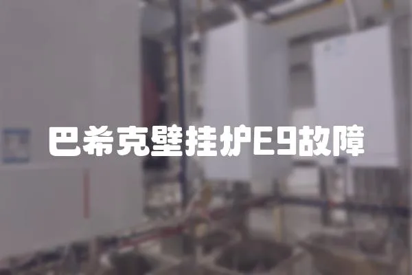巴希克壁掛爐E9故障