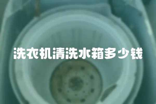 洗衣機清洗水箱多少錢