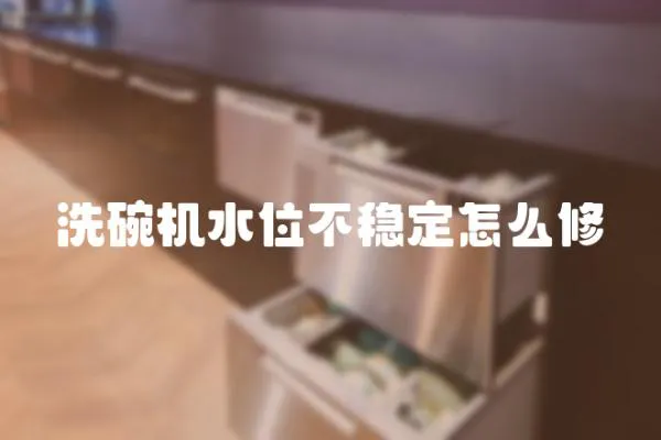 洗碗機水位不穩定怎么修