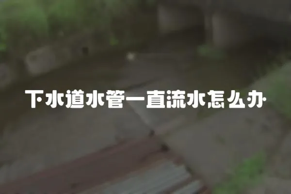 下水道水管一直流水怎么辦