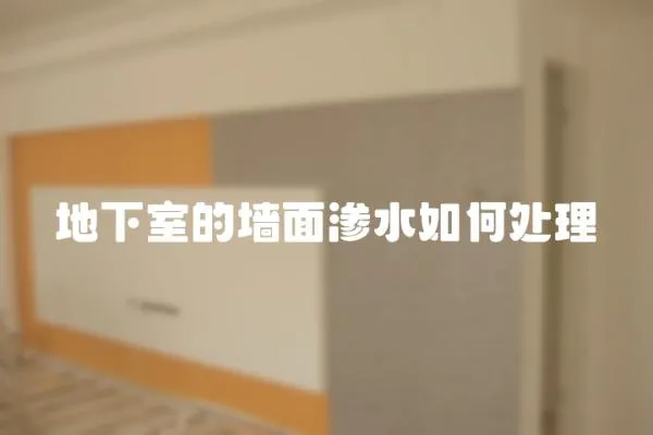 地下室的墻面滲水如何處理