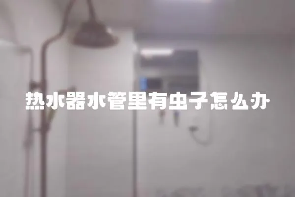 熱水器水管里有蟲子怎么辦
