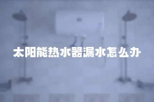 太陽能熱水器漏水怎么辦