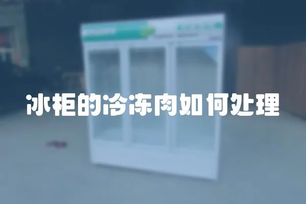 冰柜的冷凍肉如何處理
