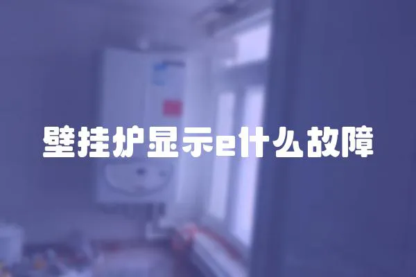 壁掛爐顯示e什么故障