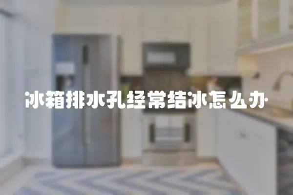 冰箱排水孔經常結冰怎么辦