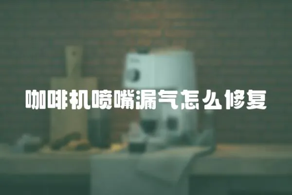 咖啡機(jī)噴嘴漏氣怎么修復(fù)