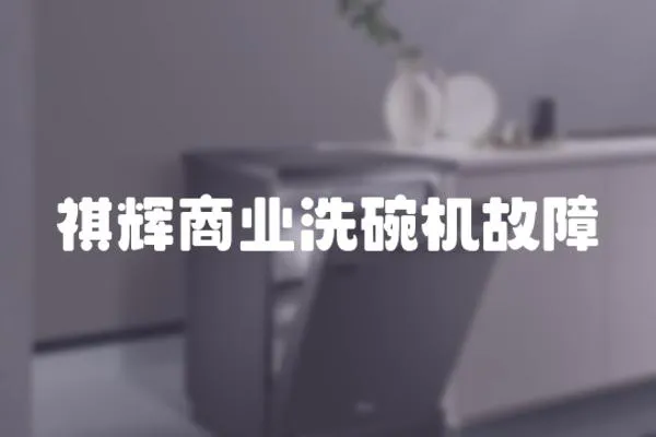 祺輝商業洗碗機故障