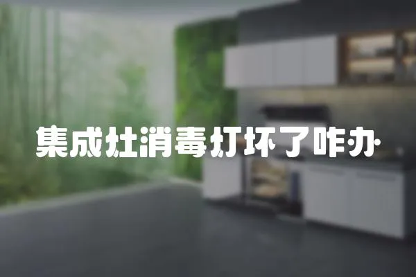 集成灶消毒燈壞了咋辦