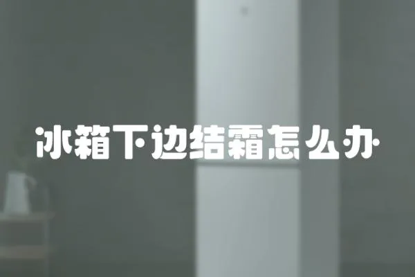 冰箱下邊結霜怎么辦
