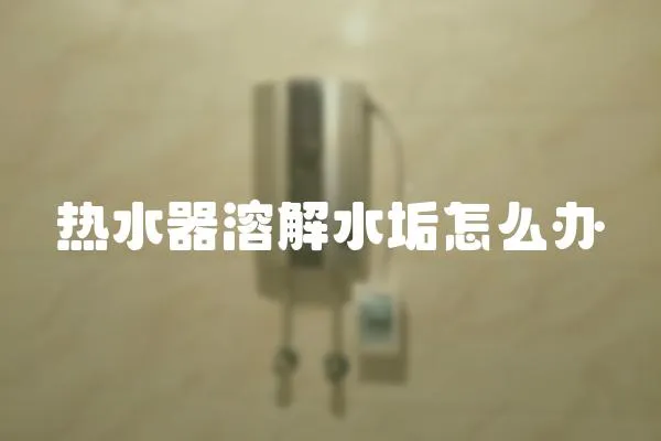 熱水器溶解水垢怎么辦