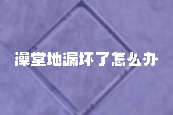 澡堂地漏壞了怎么辦