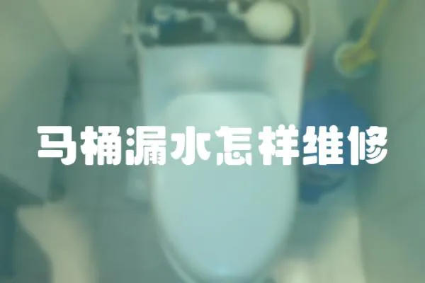 馬桶漏水怎樣維修