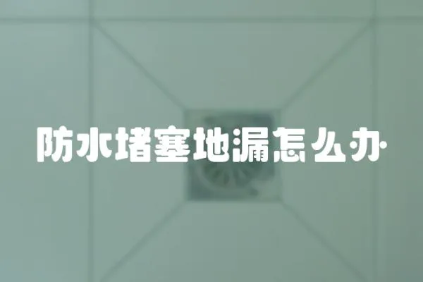 防水堵塞地漏怎么辦