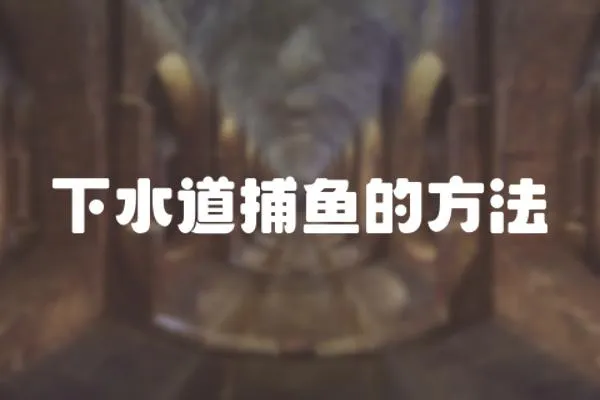 下水道捕魚的方法