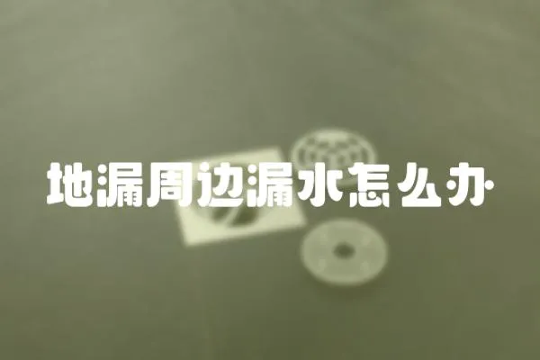 地漏周邊漏水怎么辦