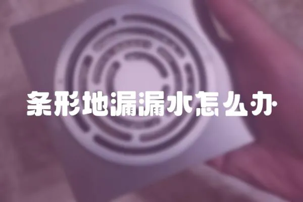 條形地漏漏水怎么辦