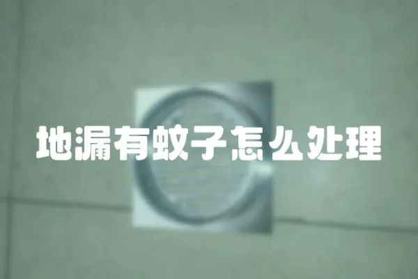 地漏有蚊子怎么處理