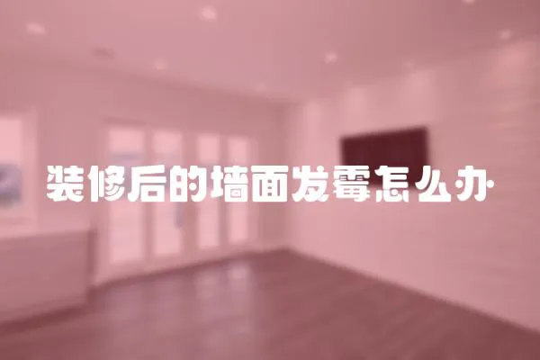 装修后的墙面发霉怎么办