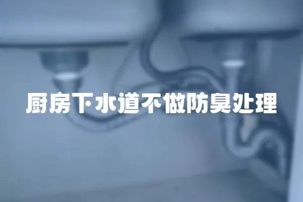 廚房下水道不做防臭處理