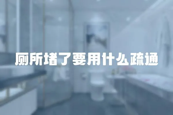 廁所堵了要用什么疏通
