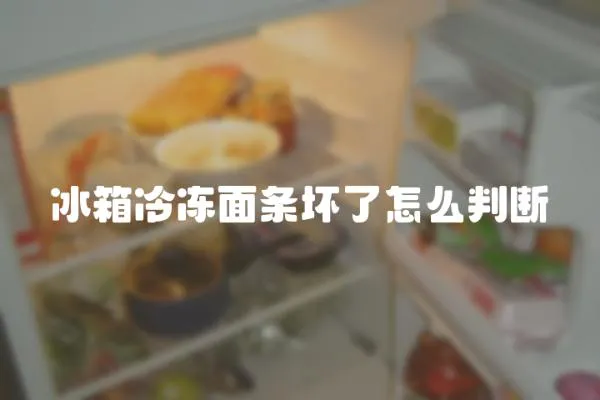 冰箱冷凍面條壞了怎么判斷