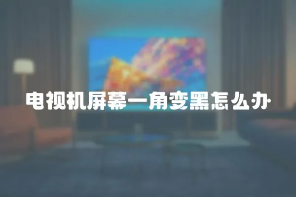 電視機屏幕一角變黑怎么辦