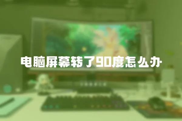 電腦屏幕轉(zhuǎn)了90度怎么辦