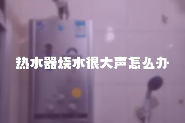 熱水器燒水很大聲怎么辦