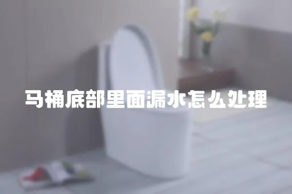 馬桶底部里面漏水怎么處理