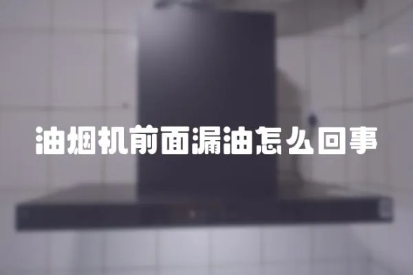 油煙機前面漏油怎么回事