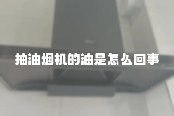 抽油煙機的油是怎么回事