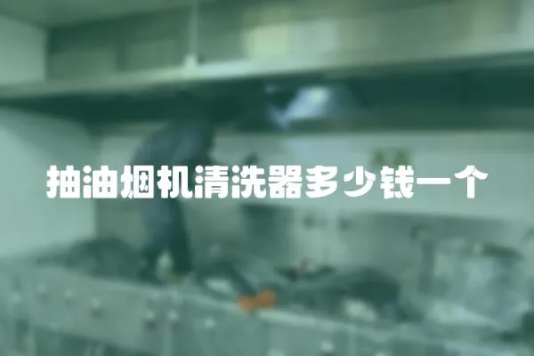 抽油煙機清洗器多少錢一個