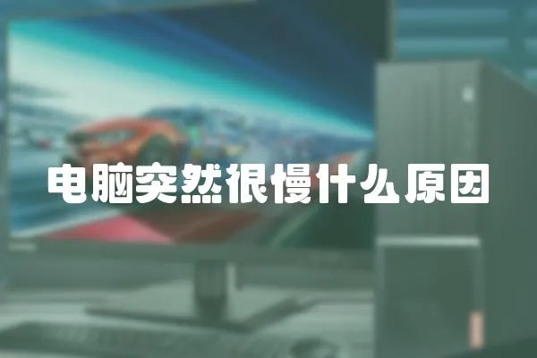 電腦突然很慢什么原因