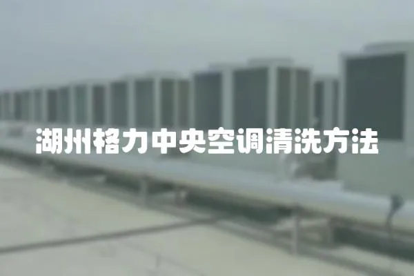 湖州格力中央空調清洗方法