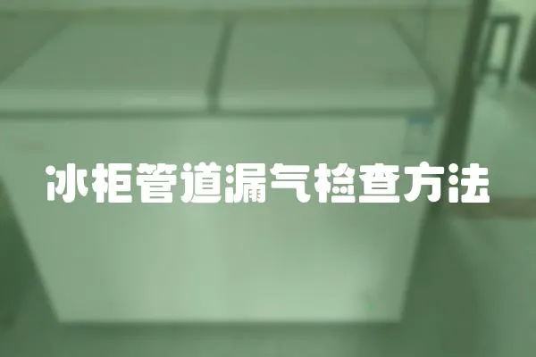 冰柜管道漏氣檢查方法