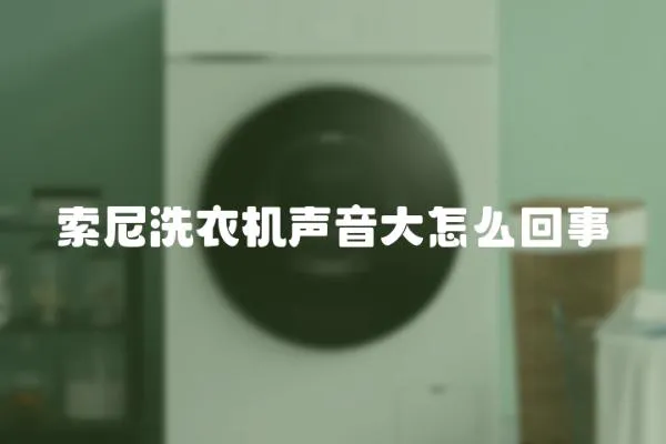 索尼洗衣机声音大怎么回事