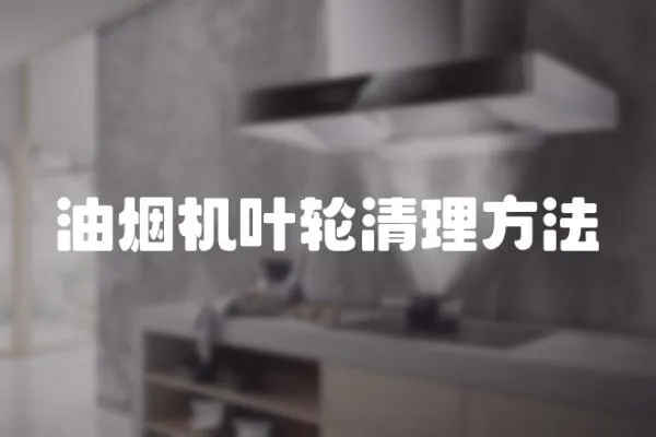 油煙機葉輪清理方法