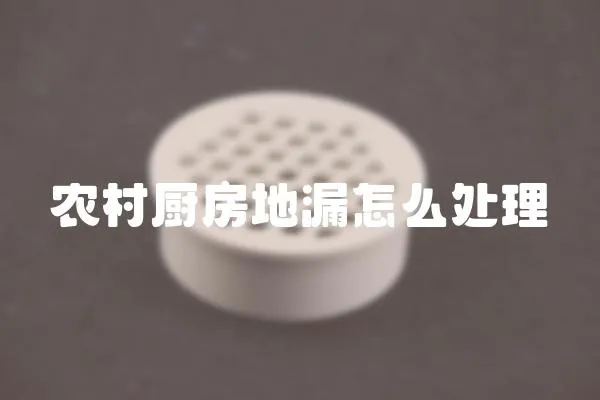 農(nóng)村廚房地漏怎么處理
