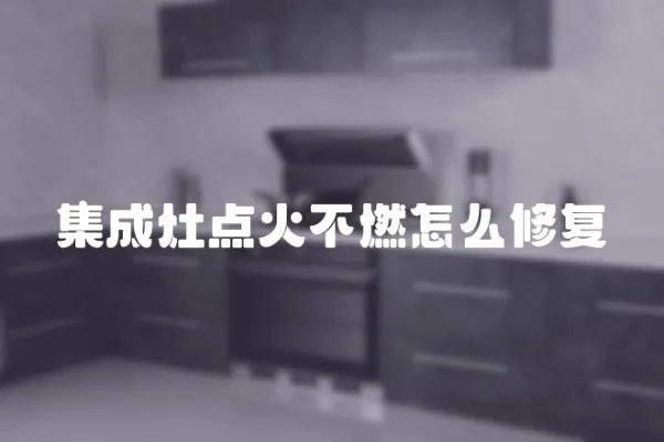 集成灶點火不燃怎么修復