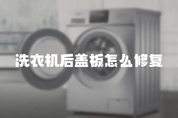 洗衣機后蓋板怎么修復